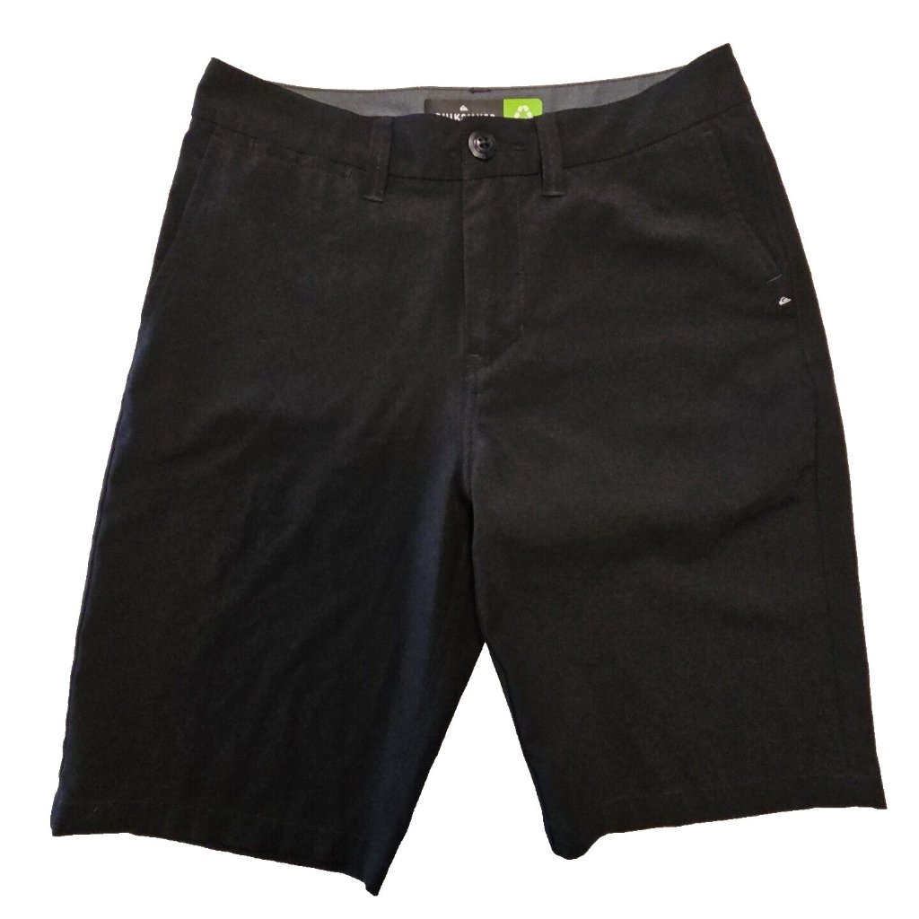 Quicksilver Amphibian Swim Trunks Mens 27 Black Hybrid Quick Dry Board Shorts